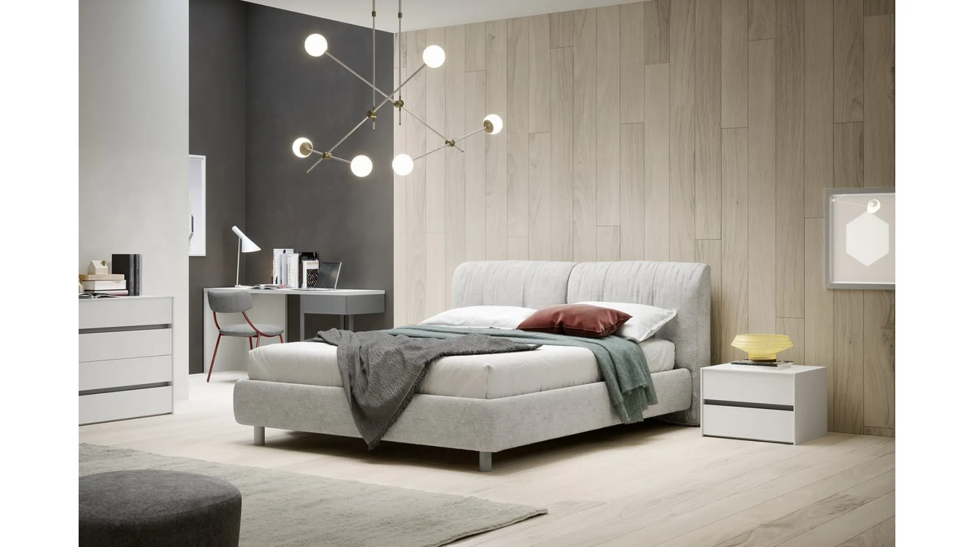 Letto Belleville con box contenitore di Novamobili