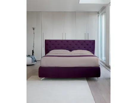 Letto in tessuto con box contenitore Duke di Bontempi Letti Design