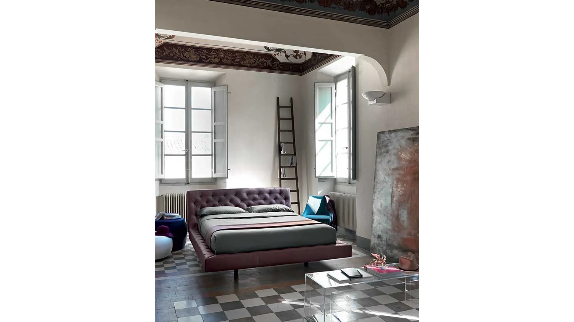 Letto di design in pelle Henry di Bontempi Letti Design