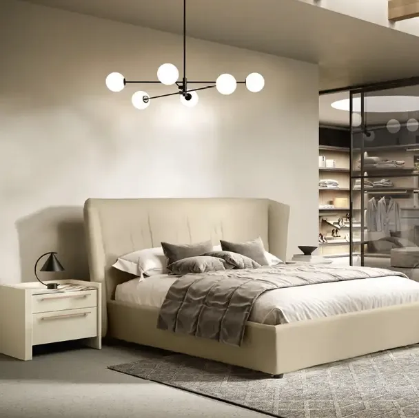 Letto Kaus Y13 in tessuto imbottito di Moretti Compact Giorno Notte