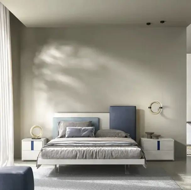 Letto Mondrian C13 con testiera di Moretti Compact Giorno Notte